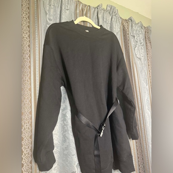 ALO Yoga Cityscape Sweatshirt Dress Black - Picture 6 of 8